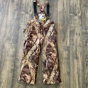 Gamehide youth medium hunting bibs camo insulated
